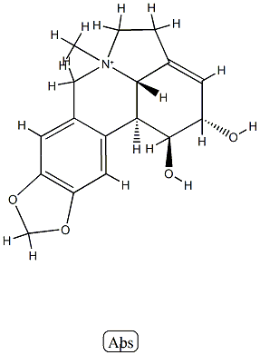 (1S,2S,3a1S,12bS)-1,2-dihydroxy-6-methyl-1,2,3a1,4,5,6,7,12b-octahydro-[1,3]dioxolo[4,5-j]pyrrolo[3,2,1-de]phenanthridin-6-ium iodide Structure