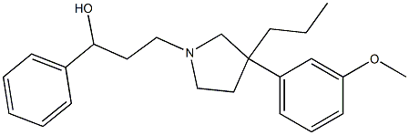 3-(m-メトキシフェニル)-α-フェニル-3-プロピル-1-ピロリジン(1-プロパノール) 化学構造式