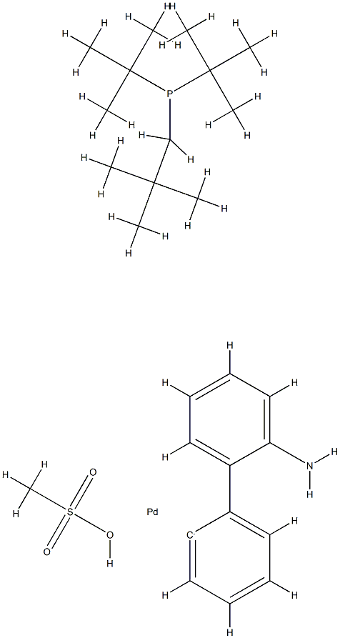 Methanesulfonato(di-t-butylneopentylphosphine)(2'-amino-1,1'-biphenyl-2-yl)palladium(II) Structure