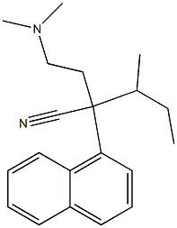 α-[2-(Dimethylamino)ethyl]-α-(1-methylpropyl)-1-naphthaleneacetonitrile 结构式