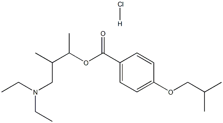 4-(2-メチルプロポキシ)安息香酸3-(ジエチルアミノ)-1,2-ジメチルプロピル·塩酸 化学構造式
