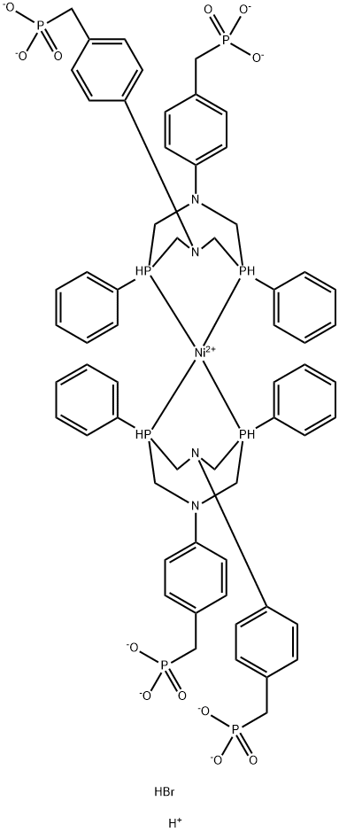 Bis{P,P'-1,5-diphenyl-3,7-bis[(4-hydrogenphosphonate)phenyl]-1,5,3,7-diazadiphosphocine} nickel(II) bromide (hydrogen bromide adduct) Structure