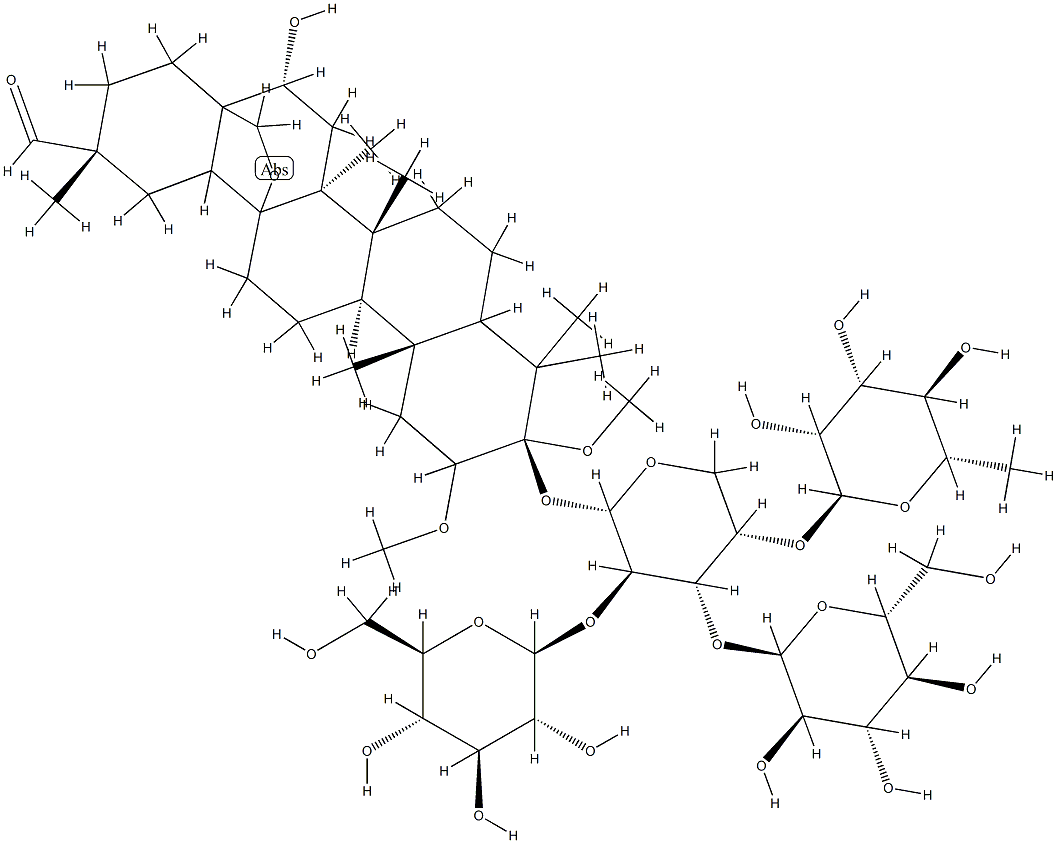 151625-82-0 3-O-(L-rhamnopyranosyl-1-4-glucopyranosyl-1-2-(glucopyranosyl-1-4)-arabinopyranoside)-16-hydroxy-13,28-epoxy-30,30-dimethoxyoleane
