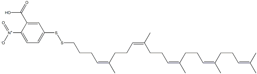 3-carboxy-4-nitrophenyldithio-1,1',2-trisnorsqualene Structure