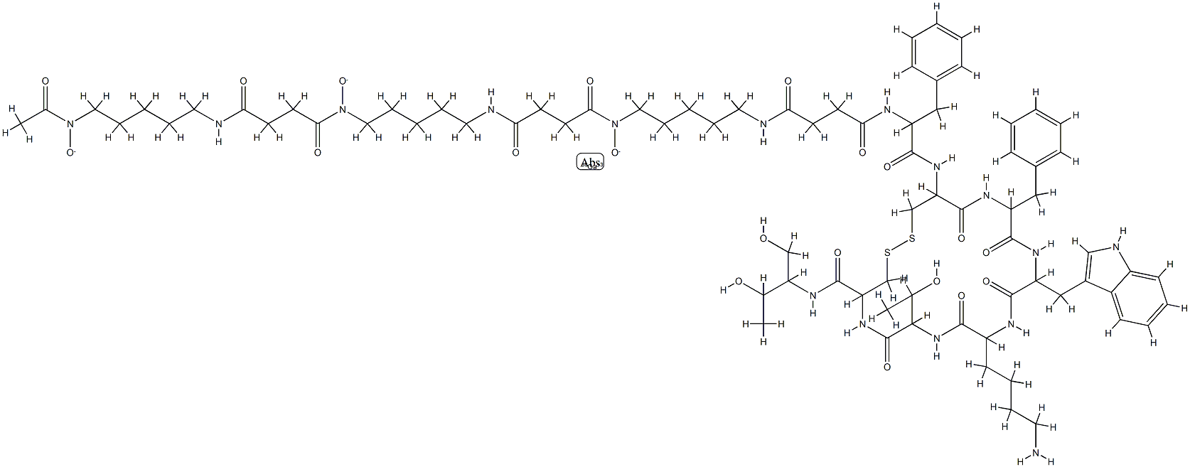 desferrioxamine B-succinyl-phenylalanine(1)-octreotide Struktur