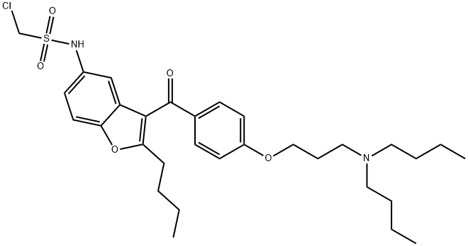 S-Desmethyl S-Chloromethyl Dronedarone,1520080-11-8,结构式