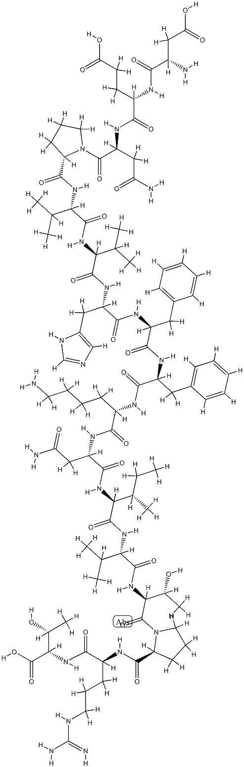 L-Threonine, L-a-aspartyl-L-a-glutaMyl-L-asparaginyl-L-prolyl-L-valyl-L-valyl-L-histidyl-L- phenylalanyl-L-phenylalanyl-L-lysyl-L-asparaginyl-L-isoleucyl-L-valyl-L-thre onyl-L-prolyl-L-arginy Struktur