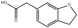 2-(2,3-ジヒドロベンゾフラン-6-イル)酢酸 化学構造式
