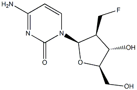 1-(2-deoxy-2-C-fluoromethylarabinofuranosyl)cytosine Structure