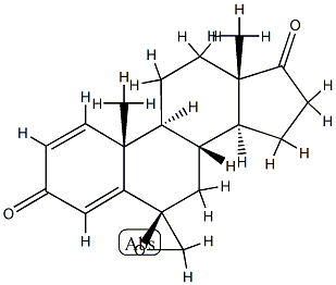 (2R,8R,9S,10R,13S,14S)-10,13-二甲基-7,8,9,11,12,13,15,16-八氢螺[环戊二烯并[A]菲并-6,2-噁丙环]-3,17(10H,14H)-二酮,152764-31-3,结构式