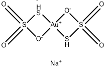 trisodium bis[thiosulphato(2-)-O,S]aurate(3-)|二(一硫代硫酸根合-K.O,K.S)金酸三纳