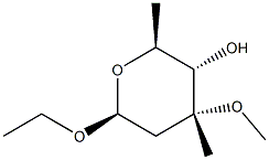 ba-L-ribo-Hexopyranoside, ethyl 2,6-dideoxy-3-C-methyl-3-O-methyl- (9CI) Struktur