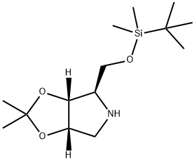 4H-1,3-Dioxolo4,5-cpyrrole, 4-(1,1-dimethylethyl)dimethylsilyloxymethyltetrahydro-2,2-dimethyl-, (3aR,4R,6aS)- Struktur