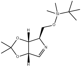 (3AR,4R,6AS)-4-[[[(叔丁基)二甲基硅烷基]氧基]甲基]-3A,6A-二氢-2,2-二甲基-4H-1,3-二氧杂环戊烯并[4,5-C]吡咯, 153172-33-9, 结构式
