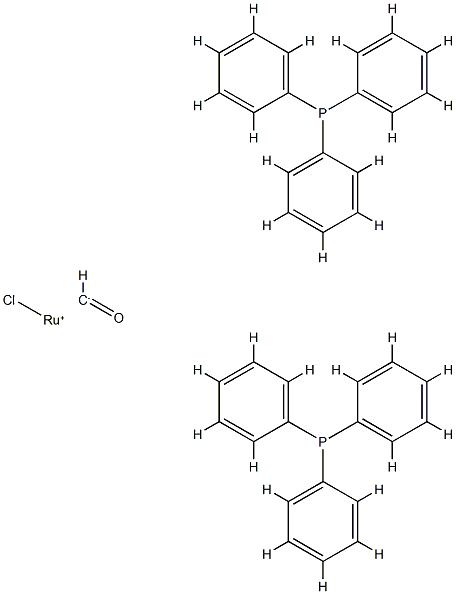 trans-Carbonylchlorobis-(triphenylphosphino)-rhodium 化学構造式