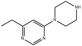 4-エチル-6-(1-ピペラジニル)ピリミジン 化学構造式