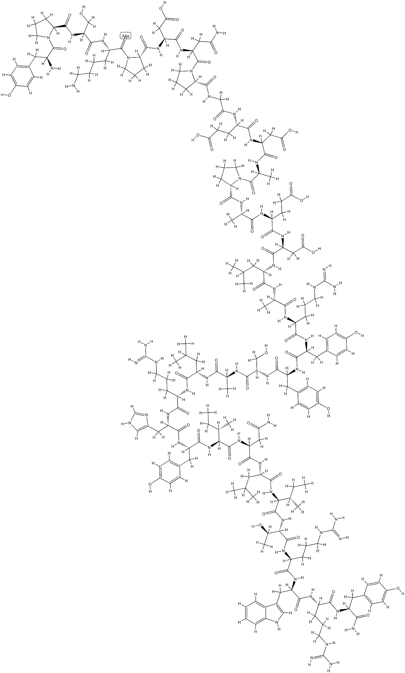 D-Trp(34) neuropeptide Y Structure