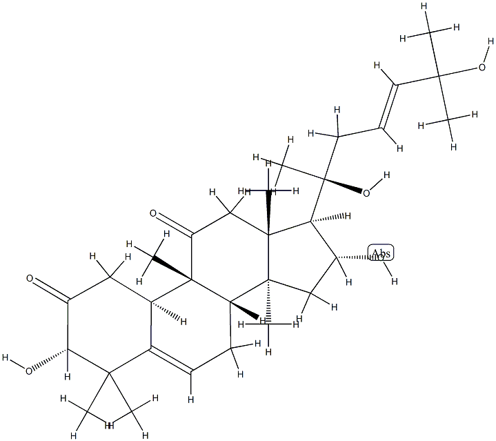 (10α,23E)-3α,16α,20,25-Tetrahydroxy-9β-methyl-19-norlanosta-5,23-diene-2,11-dione Structure