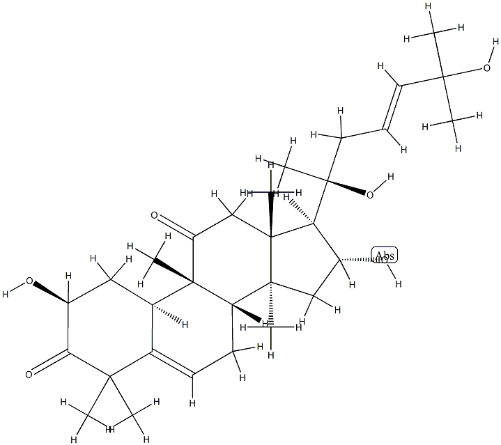 (9β,10α,23E)-2β,16α,20,25-Tetrahydroxy-9-methyl-19-norlanosta-5,23-diene-3,11-dione Structure
