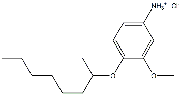 Benzenamine,3-methoxy-4-[(1-methylheptyl)oxy]-, hydrochloride (1:1) Structure