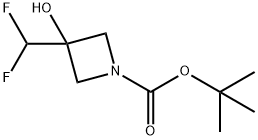 叔-丁基 3-(二氟甲基)-3-羟基吖丁啶-1-甲酸基酯,1540342-18-4,结构式
