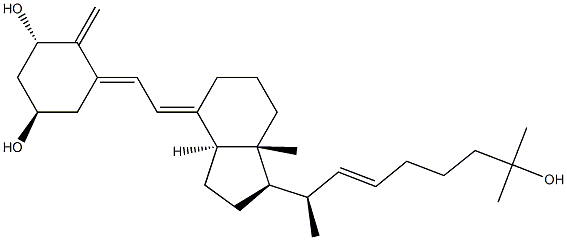 22-dehydro-1,25-dihydroxy-24-dihomovitamin D3 Structure
