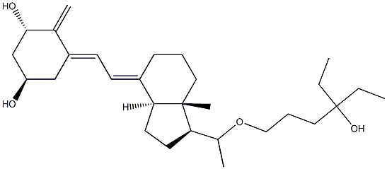 (5Z,7E,20S)-26,27-Dimethyl-20,22-epoxy-9,10:20,22-disecocholesta-5,7,10(19)-triene-1α,3β,25-triol Structure