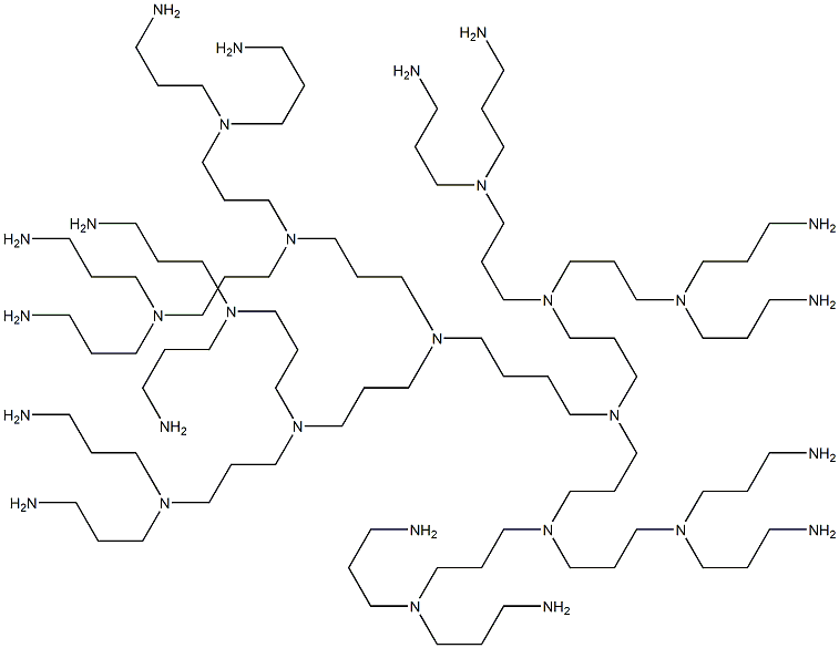 DAB-AM-16, POLYPROPYLENIMINE HEXADECAAMINE DENDRIMER, GENERATION 3.0 化学構造式