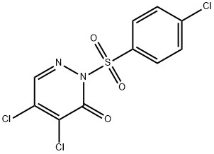 4,5-dichloro-2-[(4-chlorophenyl)sulfonyl]-3(2H)-Pyridazinone 化学構造式
