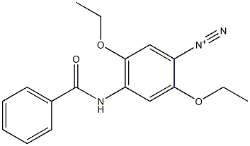 4-ベンゾイルアミノ-2,5-ジエトキシベンゼンジアゾニウム 化学構造式