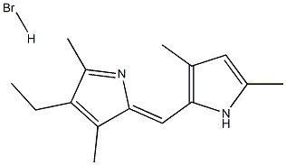 1H-Pyrrole,2-[(4-ethyl-3,5-dimethyl-2H-pyrrol-2-ylidene)methyl]-3,5-dimethyl-,hydrobromide (1:1) Structure