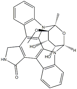 4'-demethylamino-4',5'-dihydroxystaurosporine 结构式