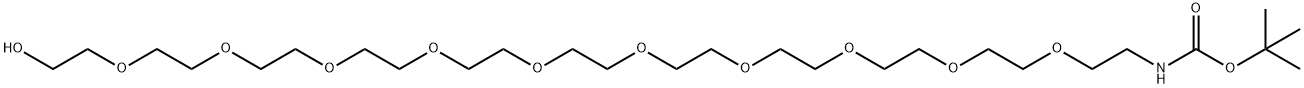 BocNH-PEG11-OH Structure