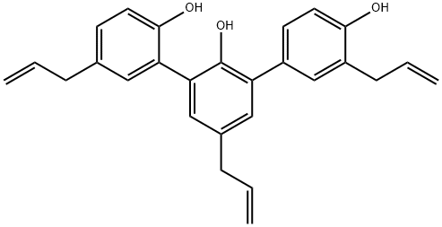 3'',5,5'-三-2-丙烯基- [1,1':3',1''-三联苯]-2,2',4''-三醇 结构式