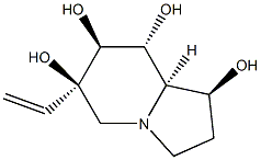 1,6,7,8-Indolizinetetrol, 6-ethenyloctahydro-, [1S-(1alpha,6alpha,7alpha,8ba,8aba)]- (9CI) Struktur