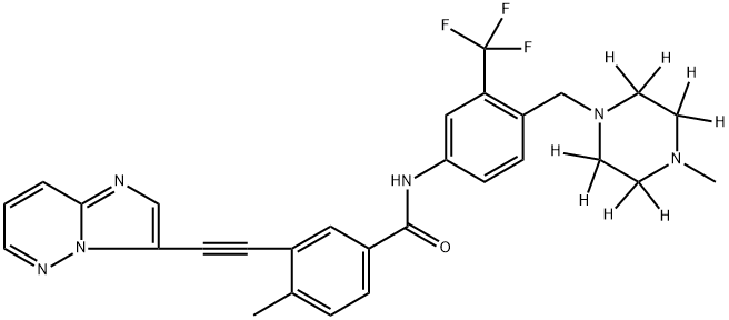 纳替尼-D8, 1562993-37-6, 结构式