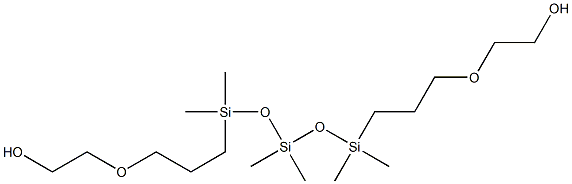 ポリ(ジメチルシロキサン)、ビス(ヒドロキシアルキル)末端 化学構造式