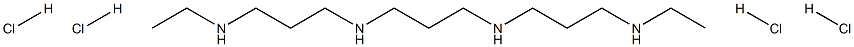 N,N''-BIS[3-(ETHYLAMINO)PROPYL]PROPANE-1,3-DIAMINE TETRAHYDROCHLORIDE Struktur