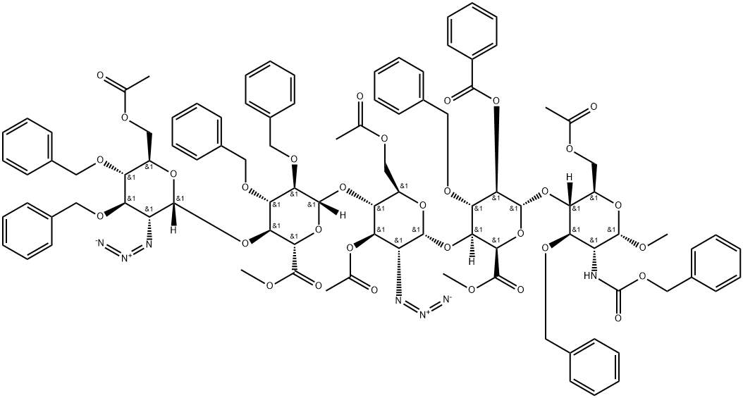 4)-2-deoxy-2-[[(phenylmethoxy)carbonyl]amino]-3-O-(phenylmethyl)-alpha-D-glucopyranoside 6-acetate Structure