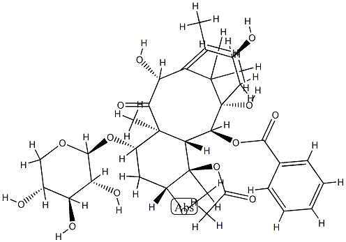 7-キシロシル-10-デアセチルバッカチンIII 化学構造式