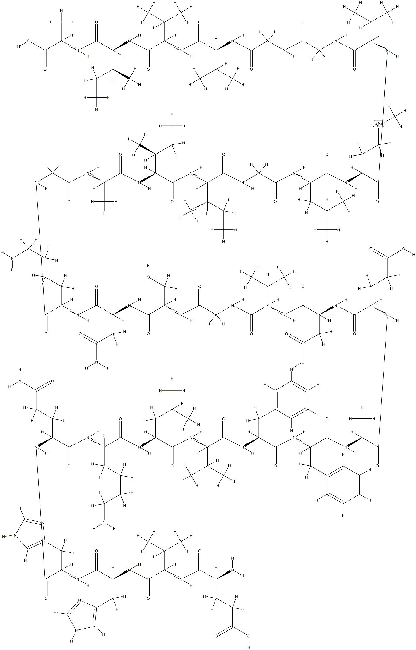 Amyloid β-Protein (11-42),157802-70-5,结构式
