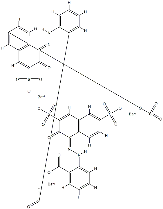 2-[(2-ヒドロキシ-3,6-ジスルホ-1-ナフタレニル)アゾ]安息香酸/バリウム,(2:3) 化学構造式
