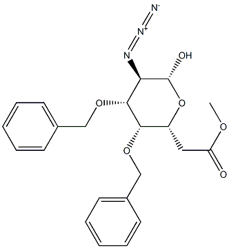 2-Azido-2-deoxy-3,4-bis-O-(phenylmethyl)-beta-D-glucopyranose 6-acetate Structure