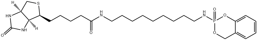 1-(saligenin cyclic phospho)-9-biotinyldiaminononane Struktur