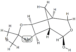 4,8-Methano-1,3-dioxolo[4,5-d]oxepin-5-ol,hexahydro-2,2-dimethyl-,[3aR-(3a-alpha-,4-bta-,5-bta-,8-bta-,8a-alpha-)]-(9CI) Structure