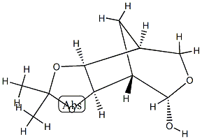 4,8-Methano-1,3-dioxolo[4,5-d]oxepin-5-ol,hexahydro-2,2-dimethyl-,[3aR-(3a-alpha-,4-bta-,5-alpha-,8-bta-,8a-alpha-)]-(9CI) Structure