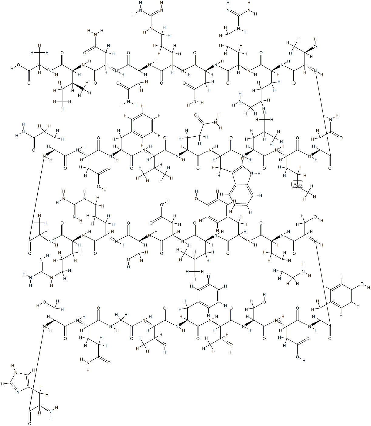 GLUCAGON-37 (HUMAN, MOUSE, RAT) Struktur