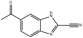 1H-Benzimidazole-2-carbonitrile,5-acetyl-(9CI) Structure