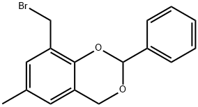 4H-1,3-Benzodioxin,8-(bromomethyl)-6-methyl-2-phenyl-(9CI) Struktur