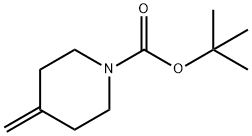1-tert-ブトキシカルボニル-4-メチレンピペリジン 化学構造式